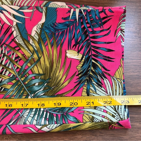 ❤️ Soho Apparel Pink and Green Leaf Pattern Lounge Women’s Pants S - Picture 9 of 10